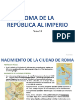 Tema 13 ROMA DE LA REPÚBLICA AL IMPERIO - Sociales - 1 ESo