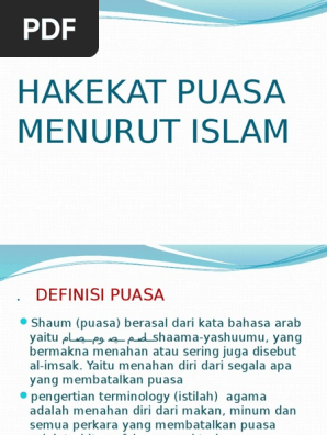 Hakekat Puasa Pak Puji Hamdoko Word