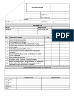 HEAT EXCHANGER CHECKLIST