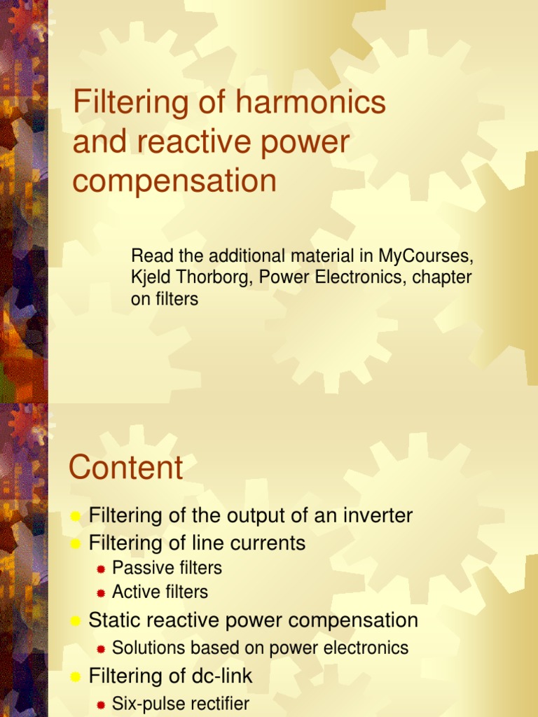 Electronic Harmonic Filtering Techniques | PDF | Electronic Filter ...
