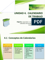 Calendario de Trabajo Con MIcrosoft Project