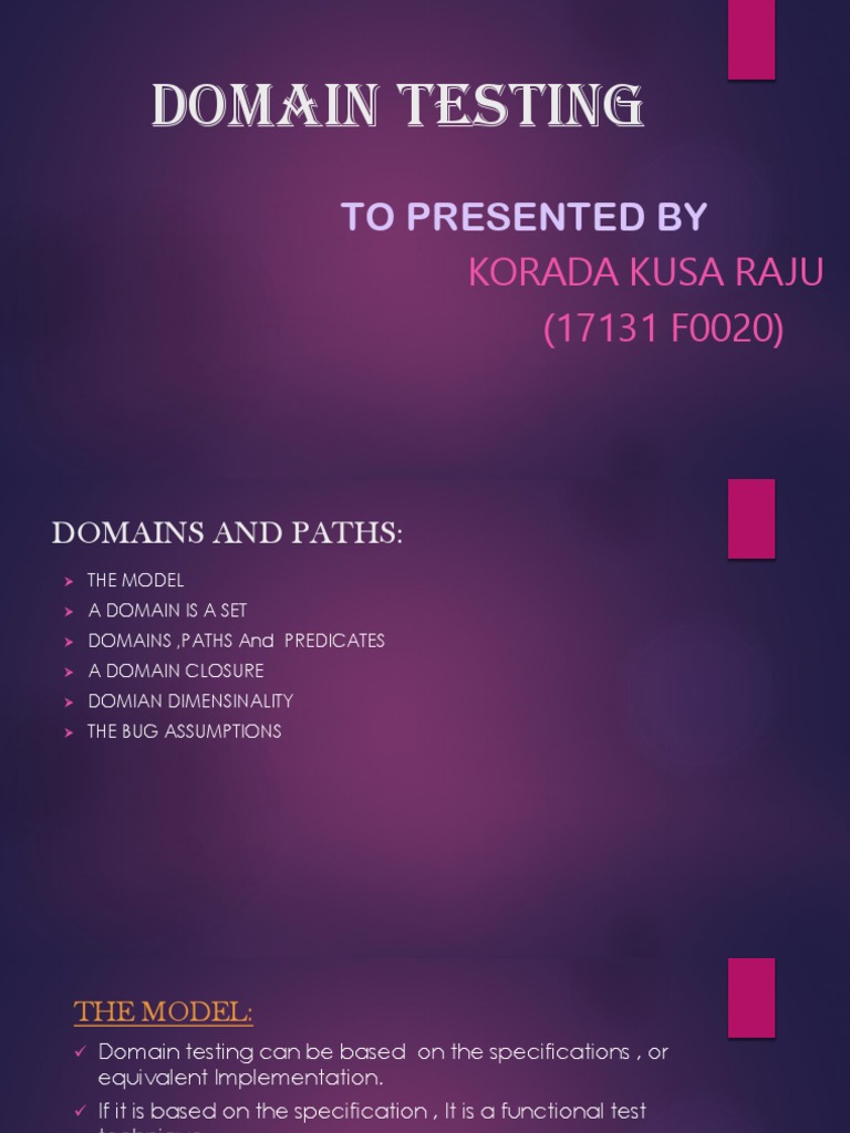 Understanding Domain Testing in Software | PDF | Software Development ...