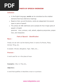 20 Parts of Speech