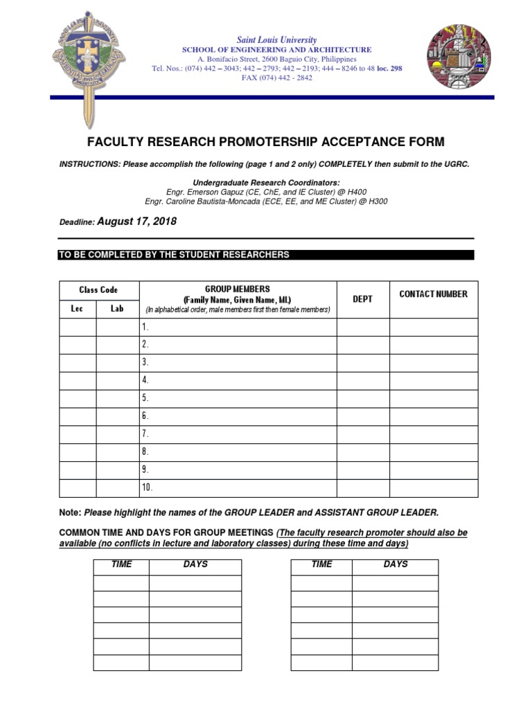 FRP Acceptance Form and Guidelines - Docx1109223410 | PDF | Efficient ...