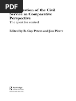 The Politicization of The Civil Service in Comparative Perspective - A Quest For Control by B. Guy Peters