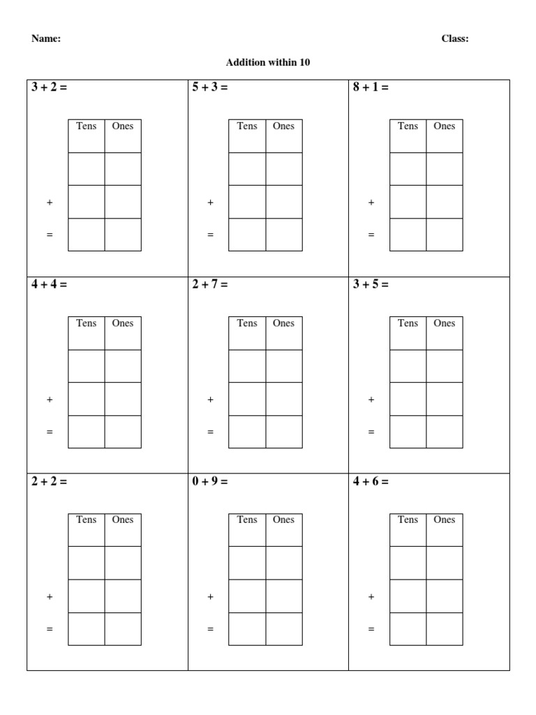 Addition Worksheets for Kids | PDF | Teaching Methods & Materials