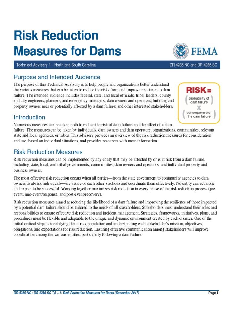 Dam Risk Reduction for Officials | PDF | National Weather Service ...