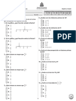 Prueba Diagnóstica 7º Matemáticas (2011)