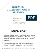 GERIATRIC CONSIDERATIONS IN NURSING