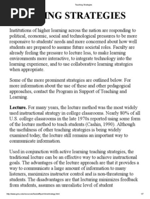 Teaching Strategies Www Gmu Edu Distance Education Learning