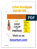Interim Budget 2019-20 PDF - Highlights