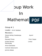 Group Work in Mathematics