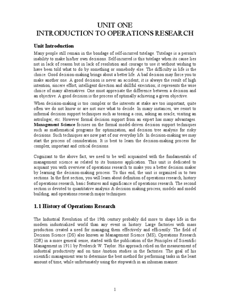 Introduction to Operations Research | PDF | Mathematical Optimization ...