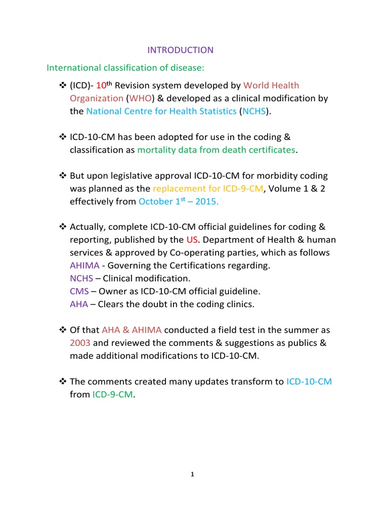 Icd 10 2019 International Statistical Classification Of Diseases And Related Health Problems Myocardial Infarction