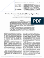 Formation Processes of The Lead-Acid Battery Negative Plates