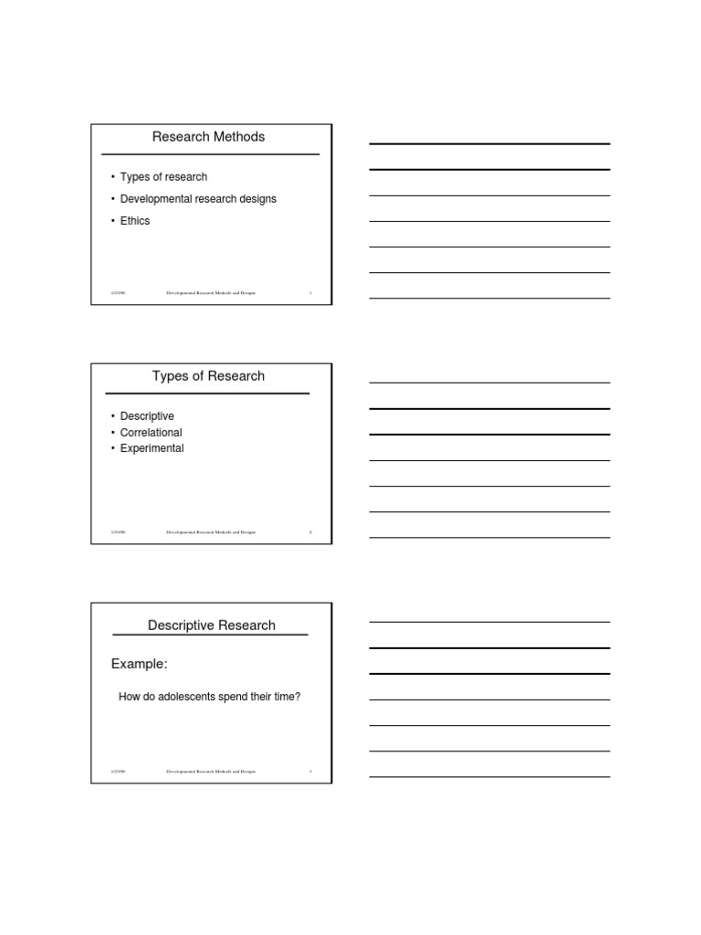 Developmental Research Methods Overview | PDF