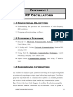 RF Oscillators: Experiment 1