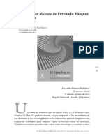 El Quehacer Docente de Fernando Vasquez Rodriguez PDF