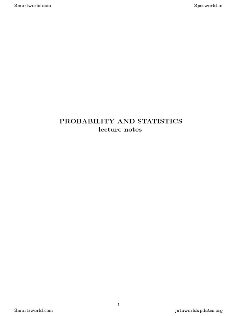 Probability Statistics | Download Free PDF | Probability Theory ...