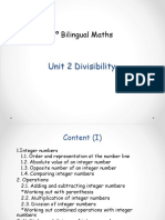 Unit 2 Divisibility: 1º Bilingual Maths