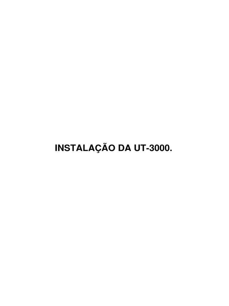 Instalação da UT-3000 em Veículos | PDF | Telemetria | Eletricista