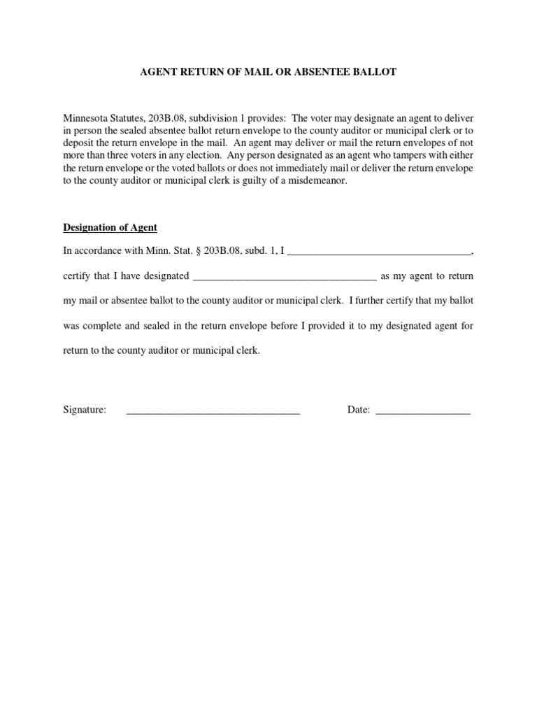 Agent Designate Form | PDF | Social Science