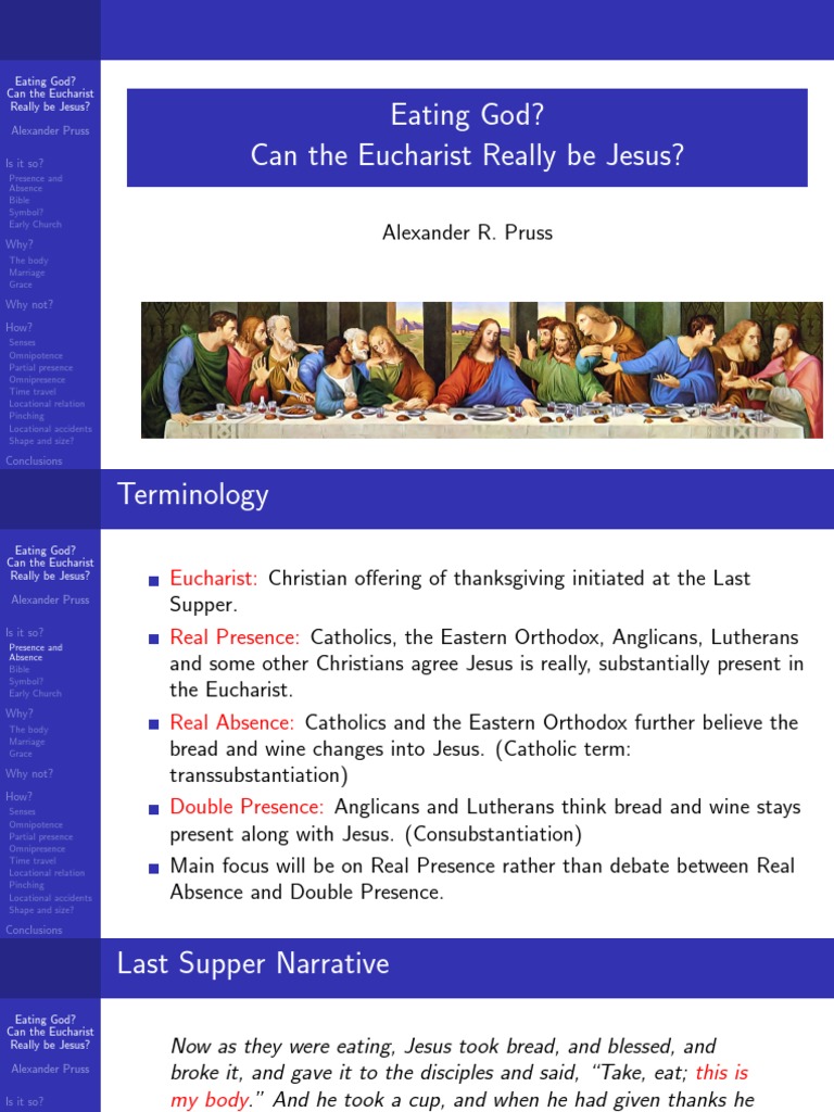 thesis on eucharist pdf