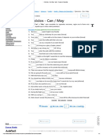 Ejercicios - Can - May - Inglés - Repaso de Gramática