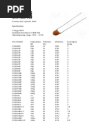 Condensator Data Sheet