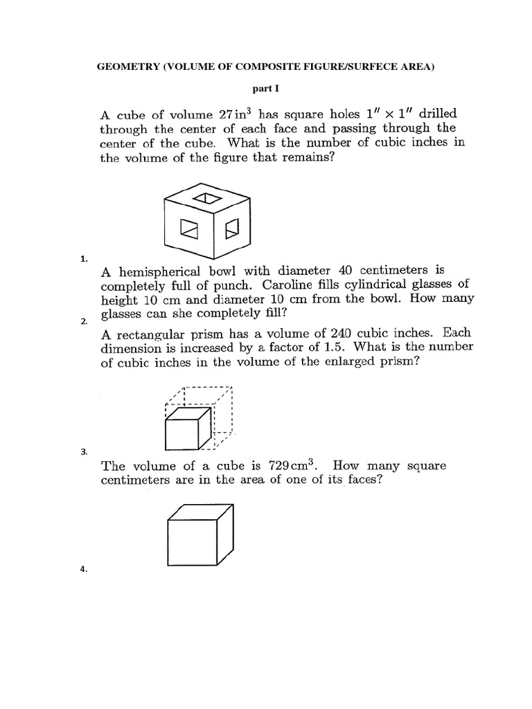Geometry Volume & Surface Area Guide | PDF