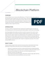Universa Blockchain Platform WP
