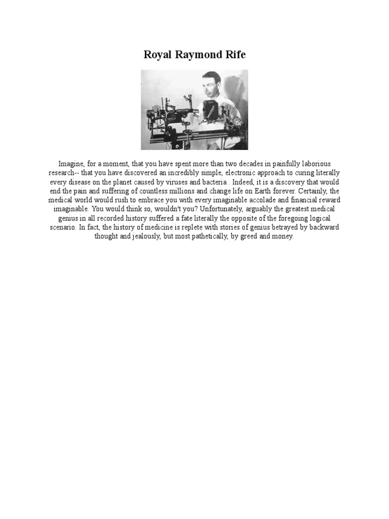 Royal Raymond Rife Frequency List | PDF | Medicine | Clinical Medicine