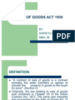 Sale of Goods Act 1930