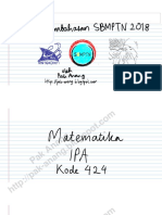 Pembahasan Soal SBMPTN 2018 Matematika IPA Kode 424