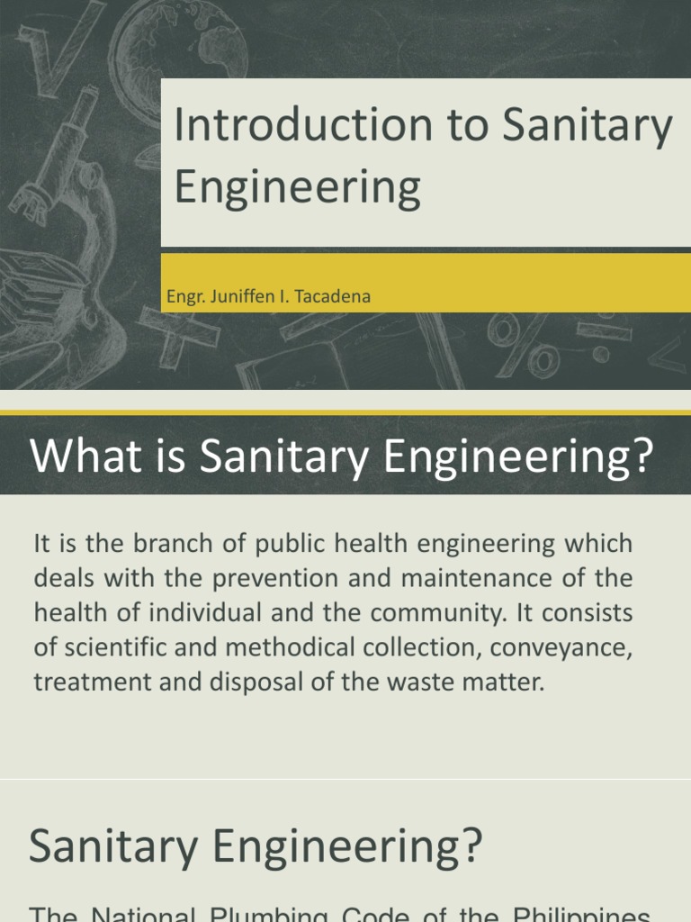 Lecture 1-Intro To Sanitary Engineering | PDF | Combined Sewer ...