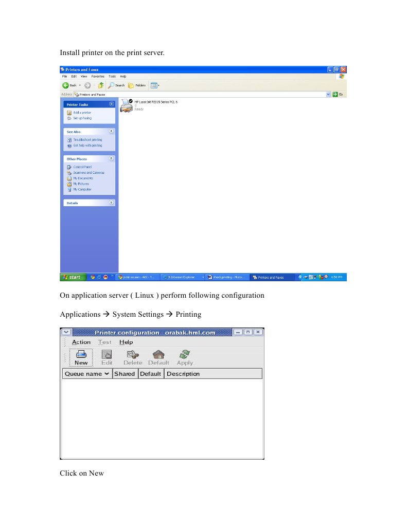 Install Printer On The Print Server | PDF | Computers