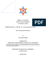 PHD. Thesis Format