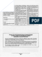 Premio de La Sociedad Española de Epldemiologla Al Mejor Trabajo de Investigación Original Publicado en Gaceta Sanitaria