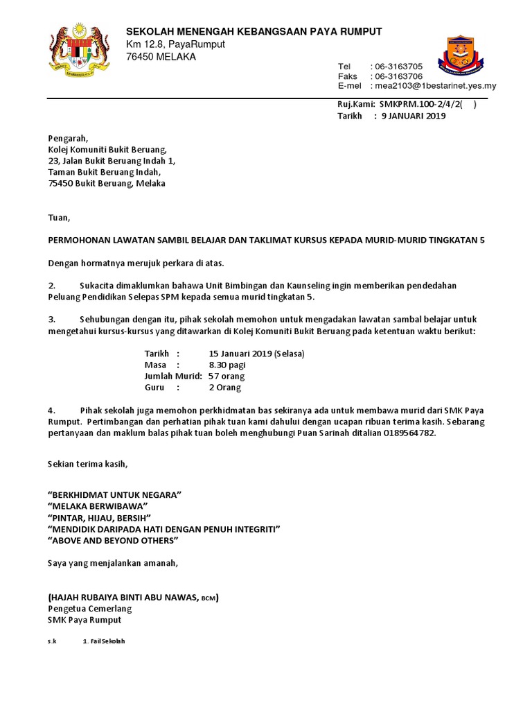 Surat Kolej Komuniti Bukit Beruang Pdf