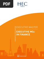 Executive Master: Executive MSC in Finance