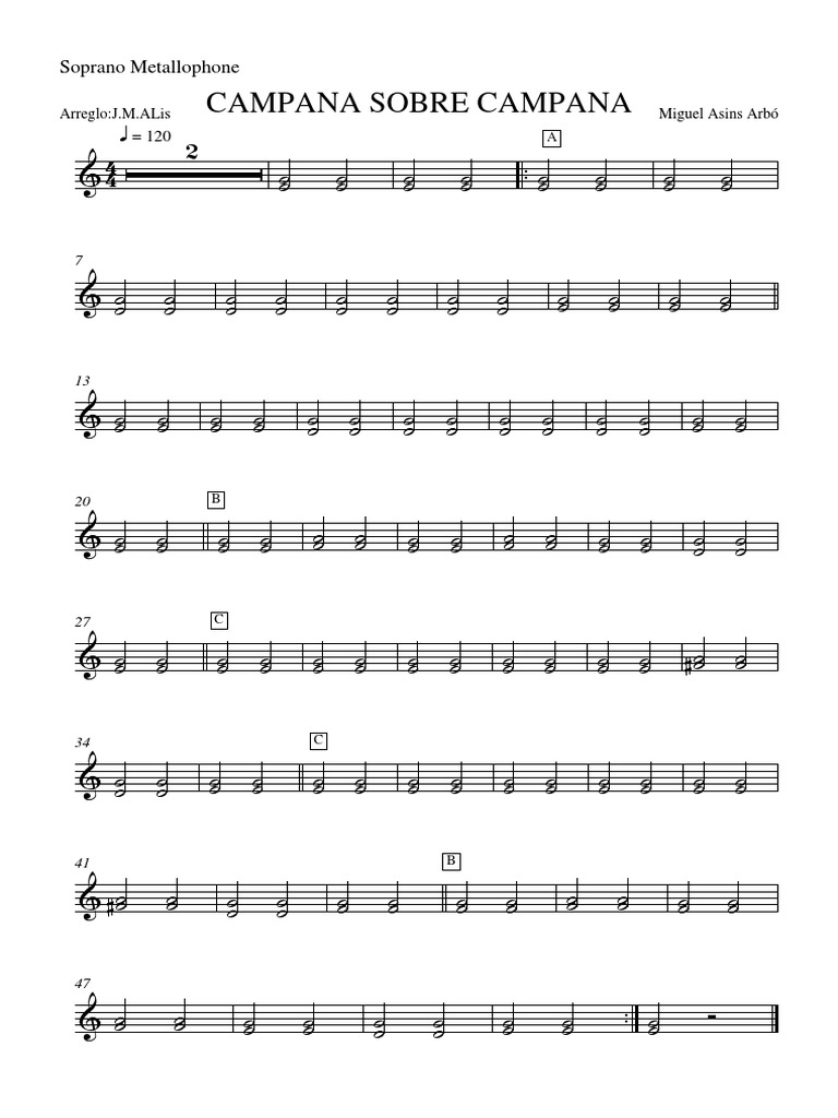 campana-sobre-campana-sheet-music-pdf
