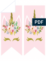 Unicorn Floral Banner