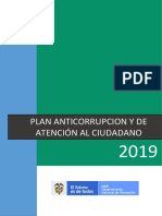 Plan Anticorrupción y Atención Al Ciudadano 2019