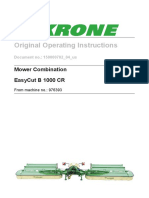 Operating Instructions for Krone EasyCut B 1000 CR Mower