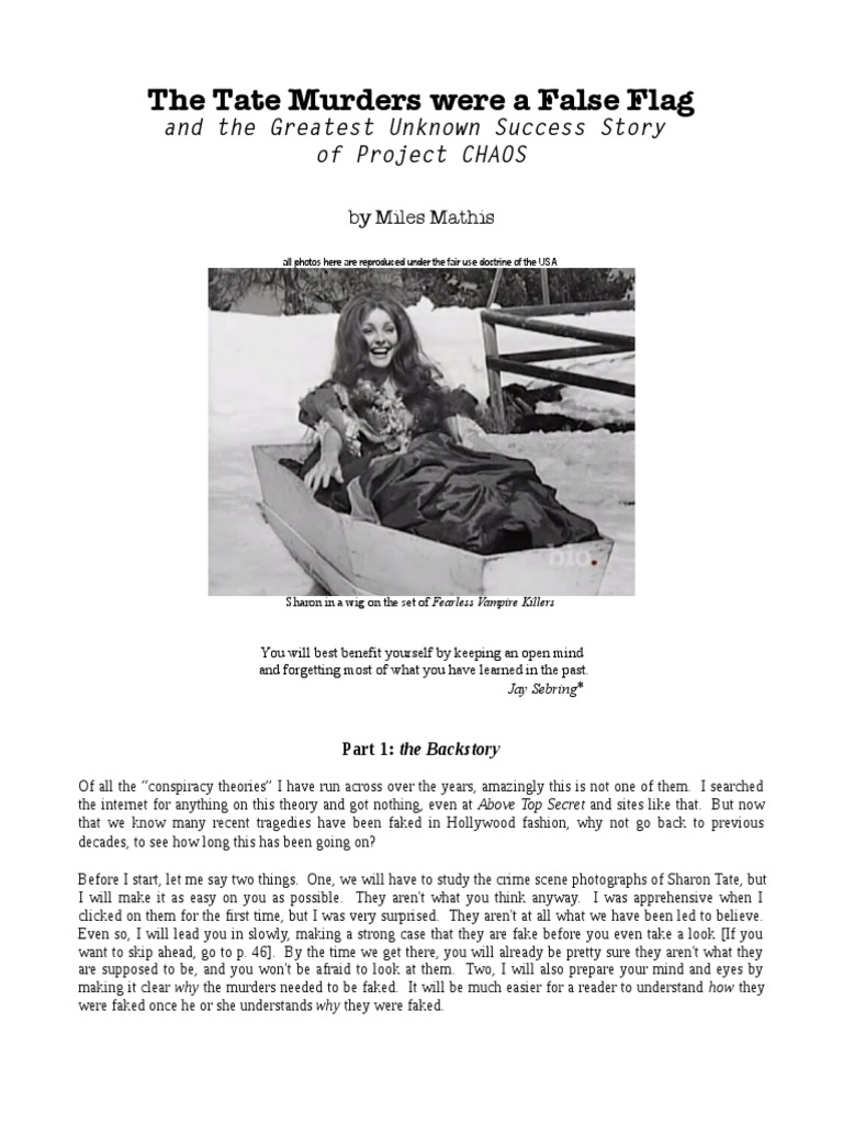 The Murder of Sharon Tate Reexamined | PDF | Violence