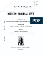 REDENTI, Enrico. Derecho Procesal Civil. Tomo I