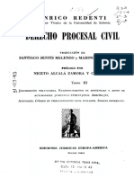 REDENTI, Enrico. Derecho Procesal Civil. Tomo III