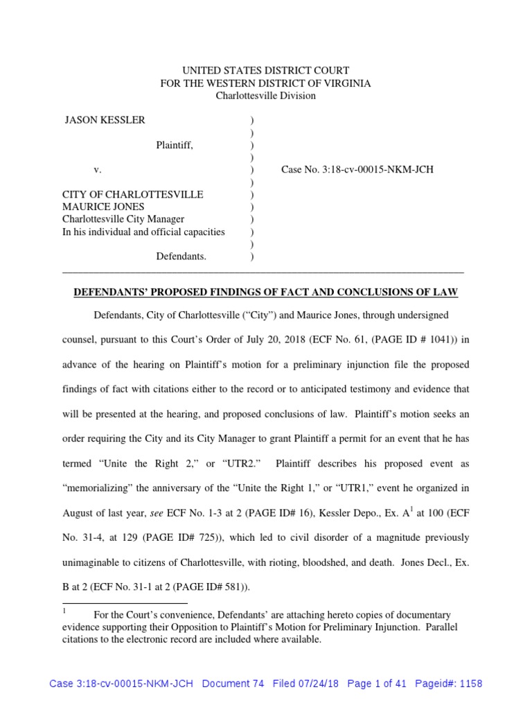 Defendants' Proposed Findings of Fact and Conclusions of Law | PDF ...