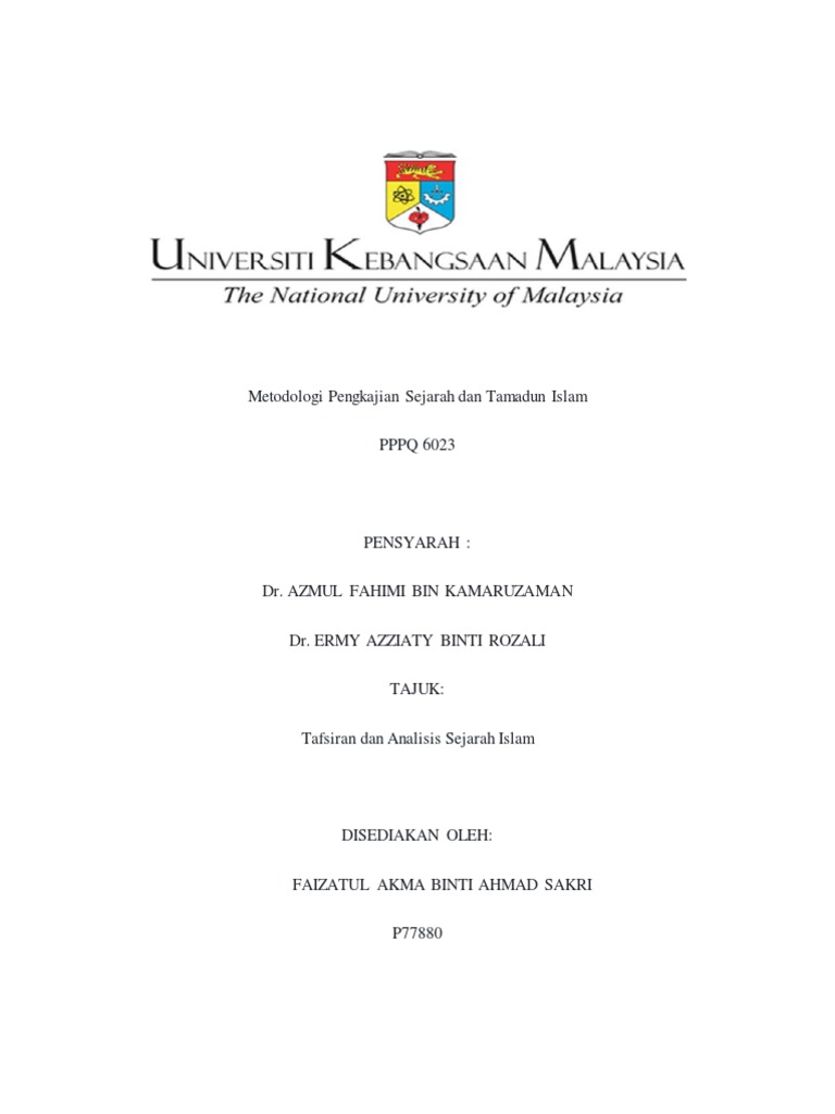 Analisis Dan Tafsiran Sejarah Menurut Ibnu Khaldun Pdf