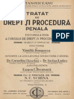 Tratat de Drept Şi Procedură Penală. Volumul 1. (Partea 1) - I. Tanoviceanu